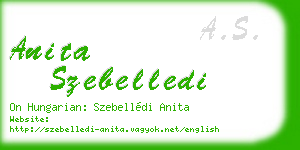 anita szebelledi business card