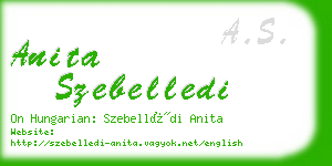 anita szebelledi business card